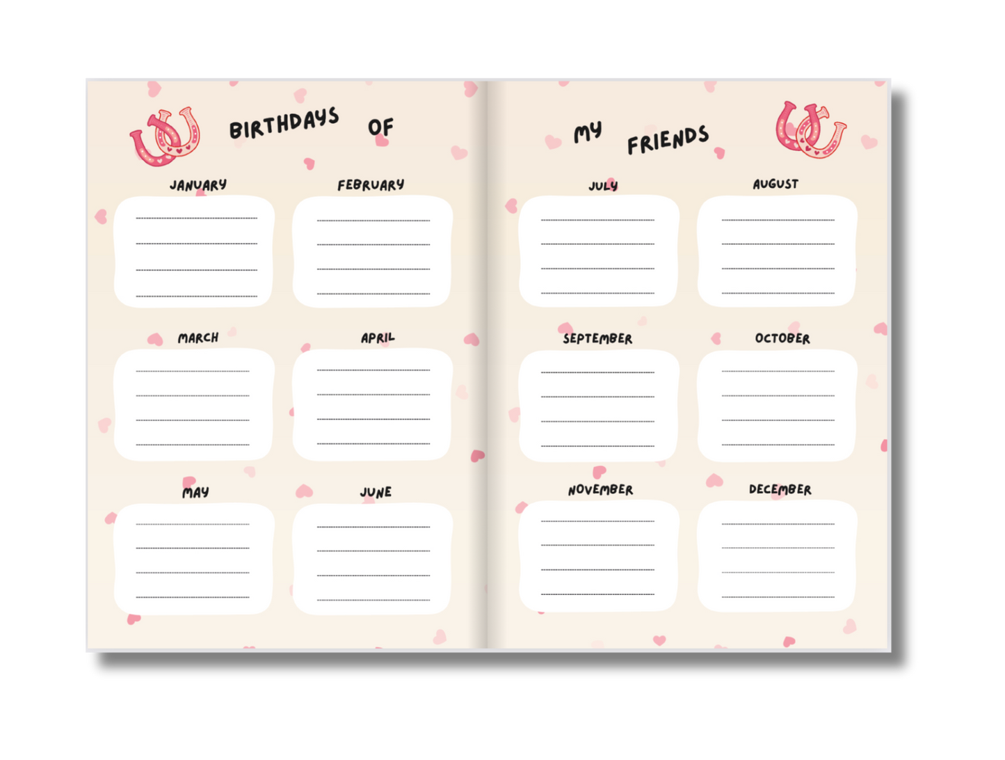 Friendship Book - Horses / Cute Animals (Ages 6-8)