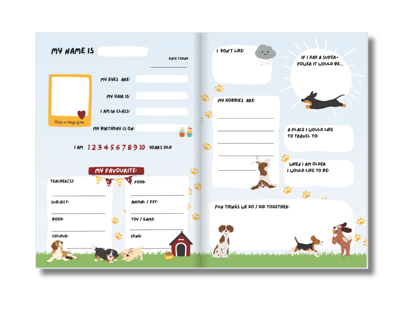 Friendship Book - Horses / Cute Animals (Ages 6-8)