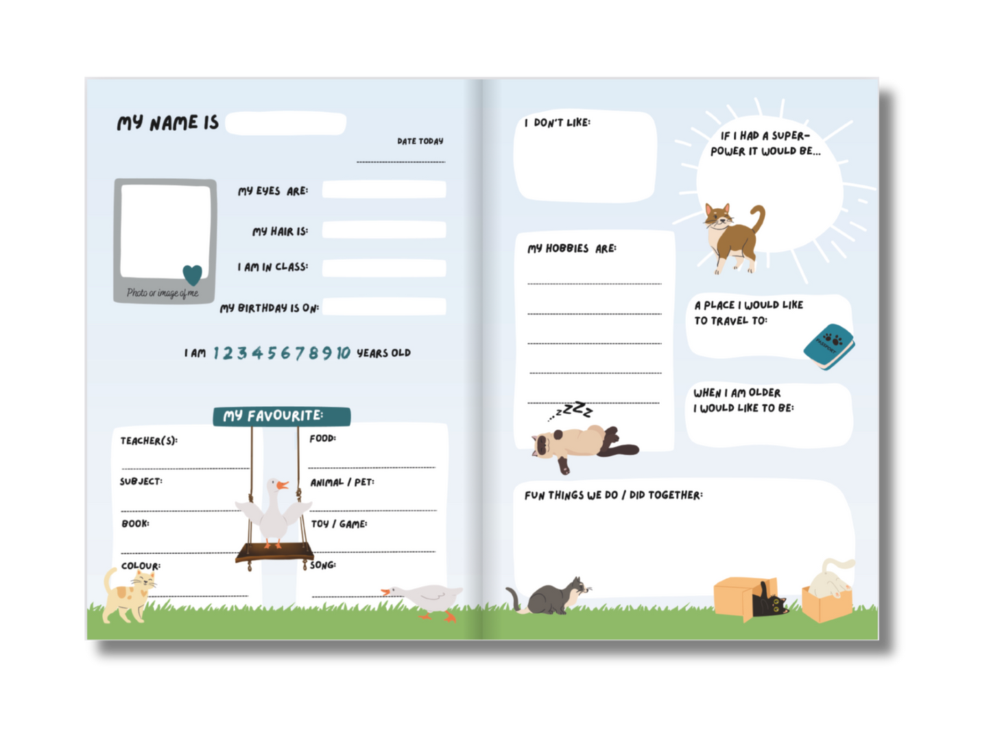 Friendship Book - Horses / Cute Animals (Ages 6-8)