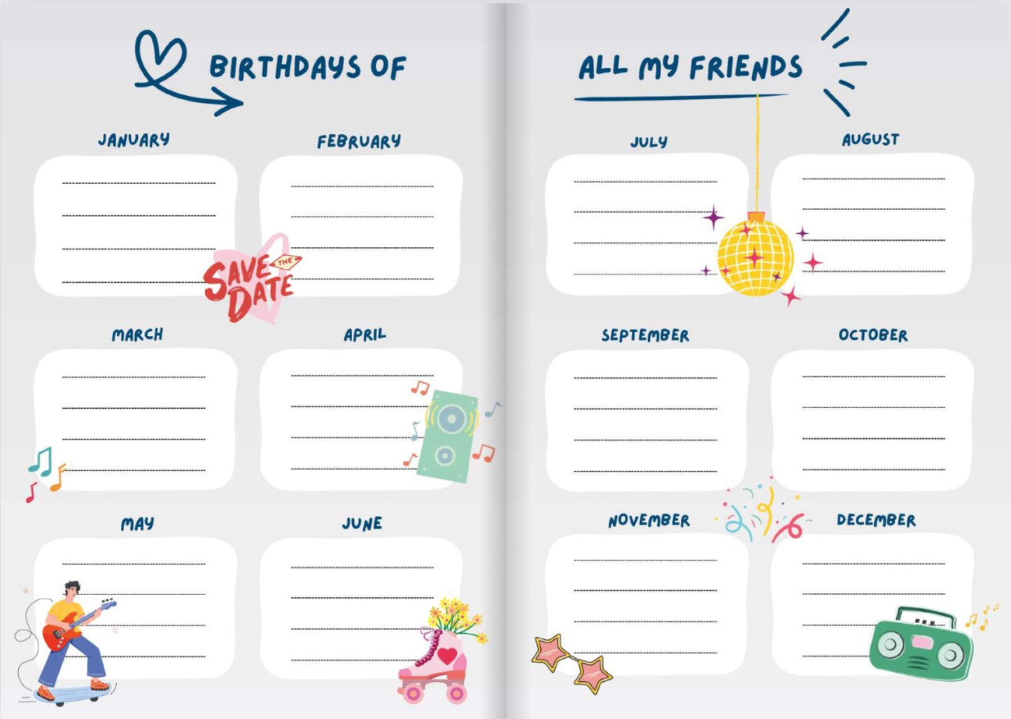 Friendship Book: Surf, Ride & Smile (Ages 9+)