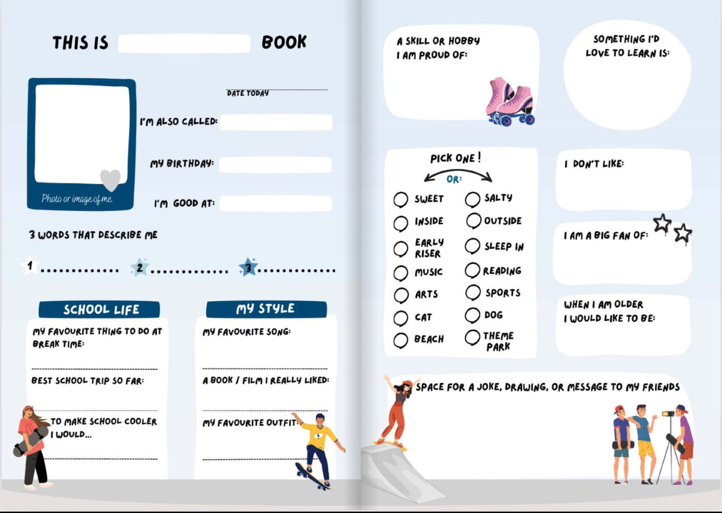 Friendship Book: Surf, Ride & Smile (Ages 9+)